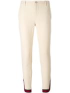 Gucci Web Zipped Cuff Trousers, Women's, Size: 44, Nude/neutrals, Cotton/polyamide/polyester/viscose