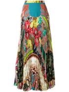 Etro Floral And Paisley Pleated Skirt - Multicolour