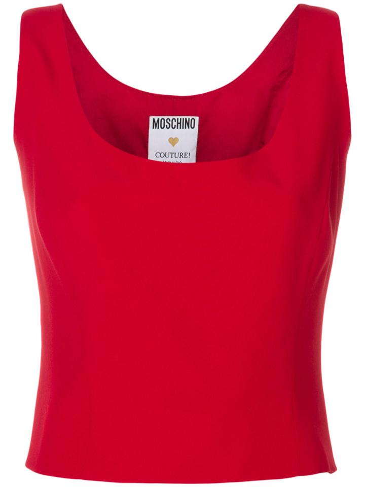 Moschino Vintage Corset-style Sleeveless Top - Red