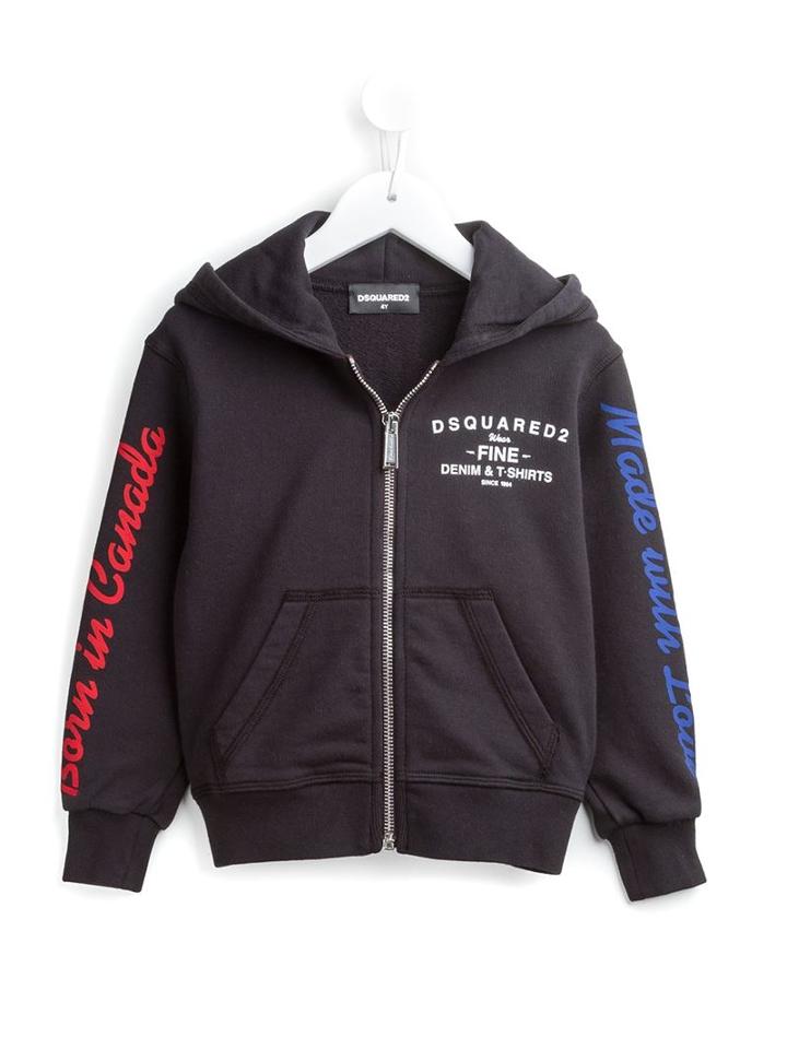 Dsquared2 Kids Logo Hoodie, Boy's, Size: 6 Yrs, Black