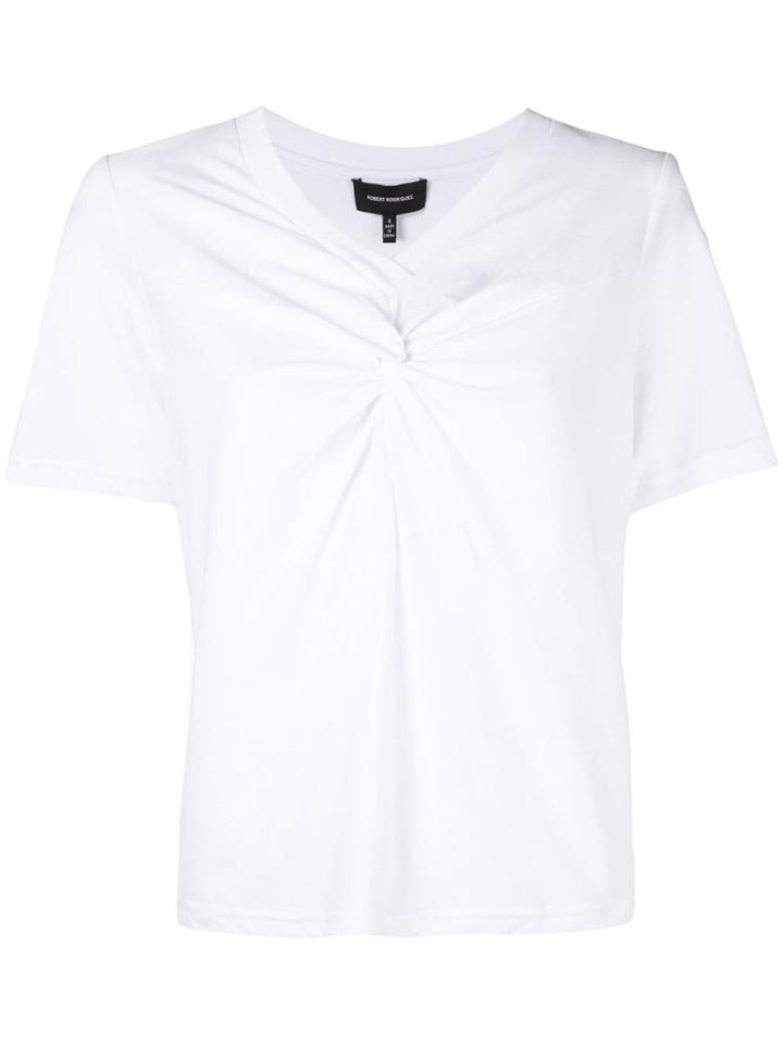 Robert Rodriguez Studio Bianca Knotted T-shirt - White