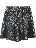 Michael Michael Kors Layered Lace Skirt, Women's, Size: 4, Black, Cotton/nylon/polyester/viscose