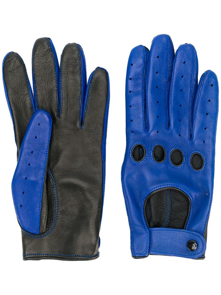 Manokhi Contrast Gloves - Blue