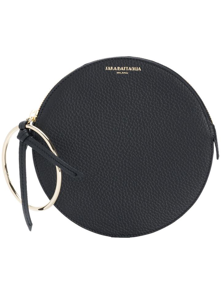 Sara Battaglia Circular Clutch - Black