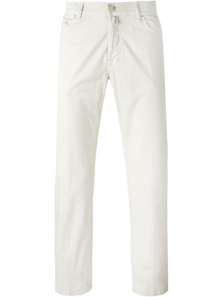 Kiton Straight Leg Jeans, Men's, Size: 36, Nude/neutrals, Cotton/spandex/elastane