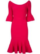 Hervé Léger Off The Shoulder Braided Dress - Red