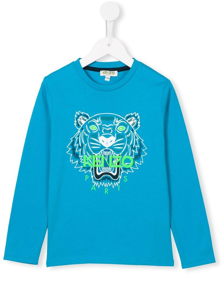 Kenzo Kids 'tiger' T-shirt, Boy's, Size: 6 Yrs, Blue