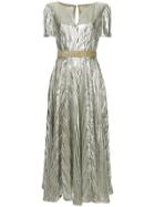 Ingie Paris Short-sleeve Flared Dress - Metallic