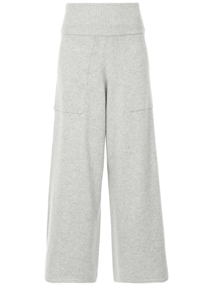 Estnation High Waisted Palazzo Trousers - Grey