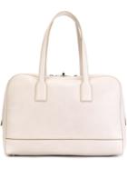 Max Mara Zipped Bowling Tote, Women's, Nude/neutrals, Leather