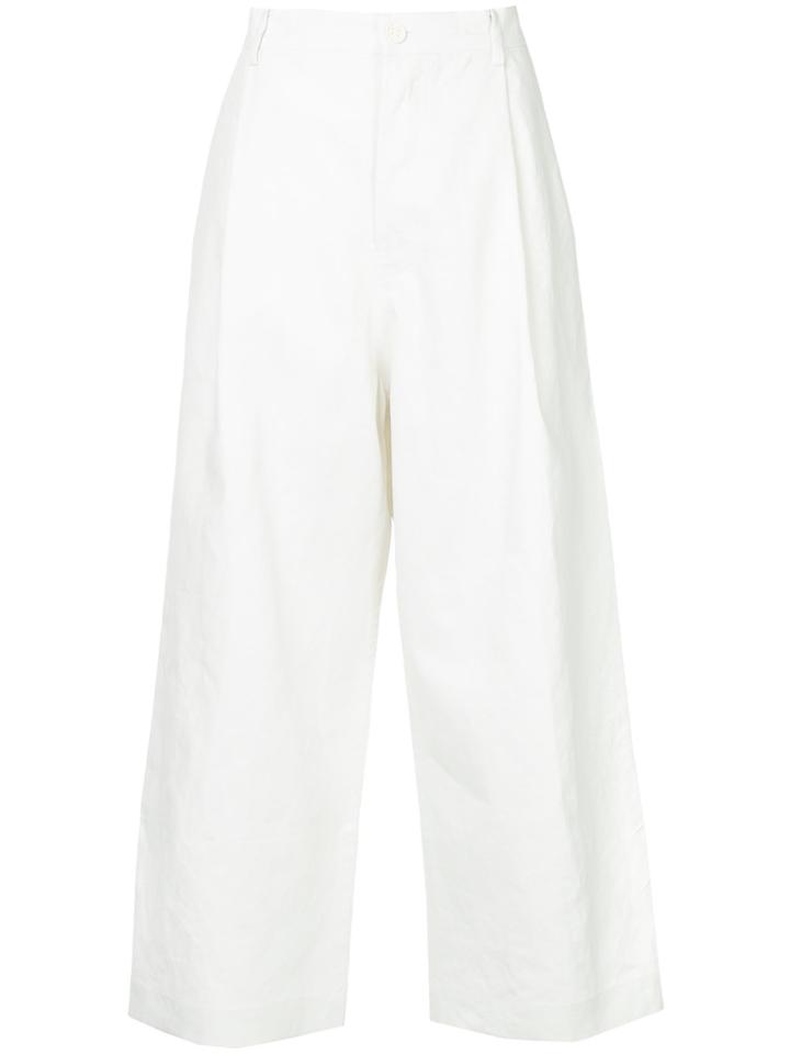 Sofie D'hoore Provence Cropped Wide Leg Trousers - White