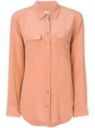 Equipment Signature Long Sleeved Shirt - Pink & Purple