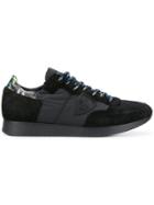 Philippe Model Distressed Logo Patch Sneakers - Black