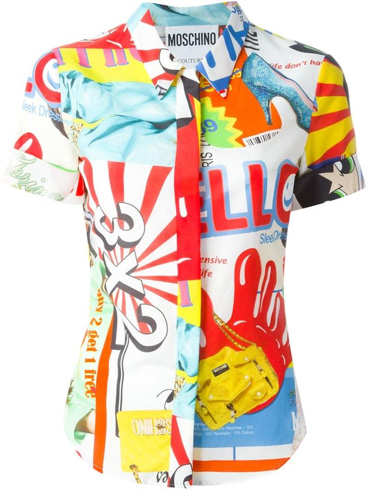 Moschino Mixed Print Shirt