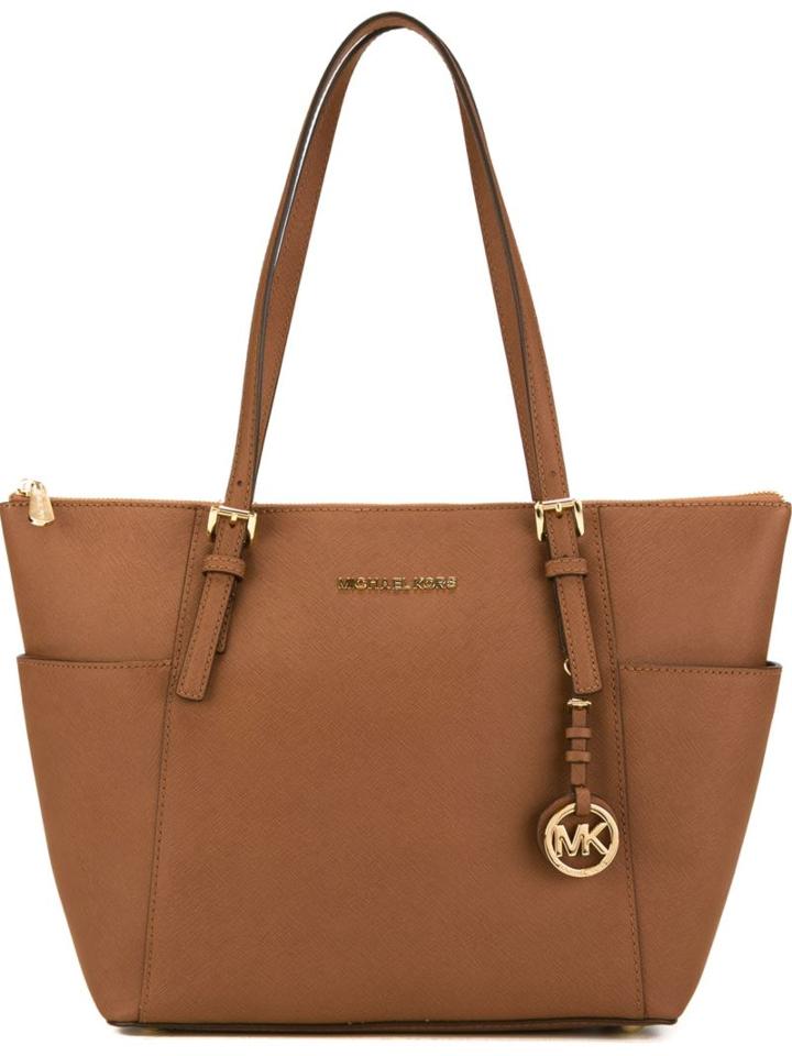 Michael Michael Kors 'jet Set Travel' Tote, Brown, Calf Leather