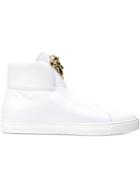 Versace Medusa Hi-top Sneakers, Men's, Size: 40, White, Calf Leather/leather/rubber