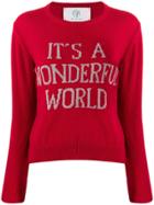 Alberta Ferretti It's A Wonderful World Jumper - Red