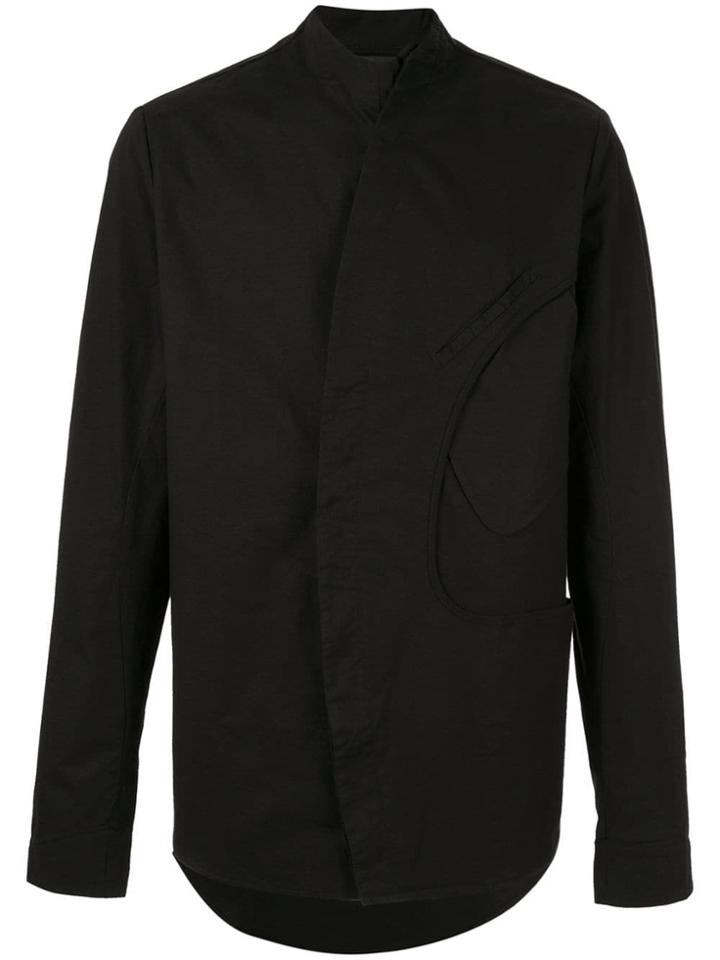 Joe Chia Cut-out Detail Shirt - Black