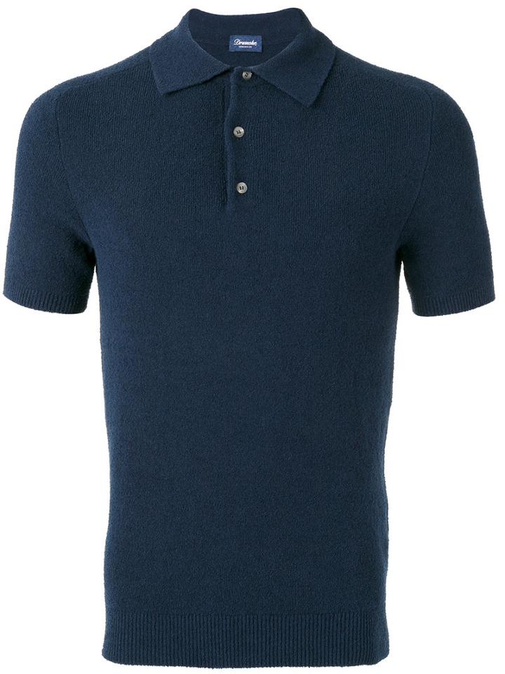 Drumohr - Polo Shirt - Men - Cotton/polyamide - 54, Blue, Cotton/polyamide