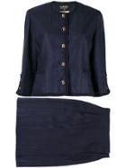 Chanel Pre-owned Two-piece Skirt Suit - Blue