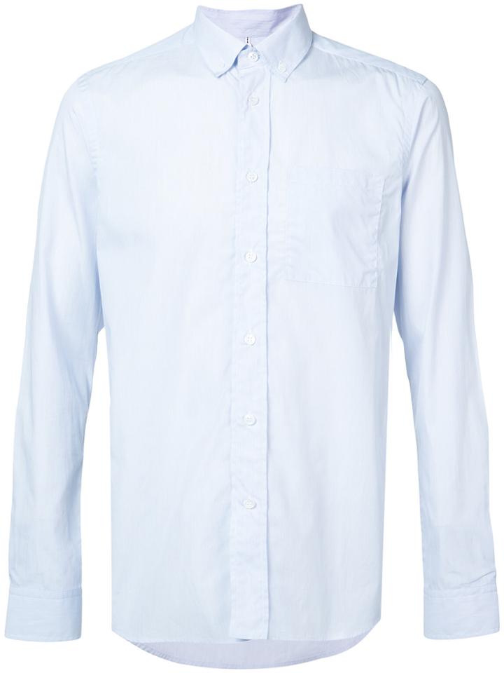 Oamc Rear Logo Print Shirt - Blue
