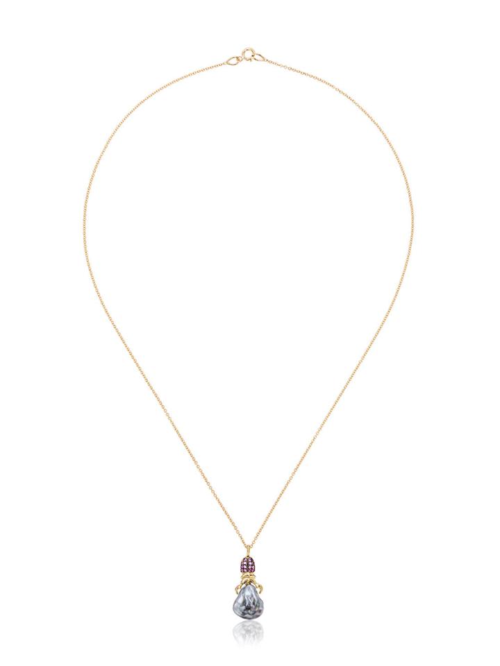 Daniela Villegas Khepri Sapphire, Diamond And Pearl Necklace -