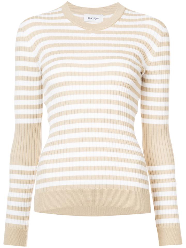 Courrèges Striped Top - Brown