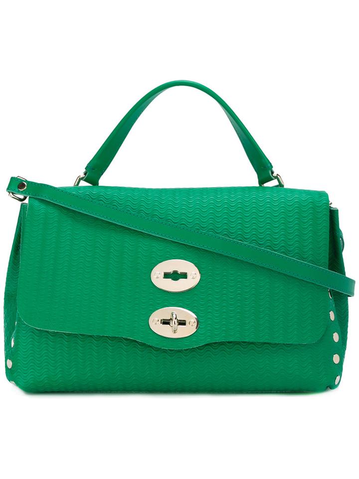 Zanellato Small Studded Tote, Women's, Green, Leather