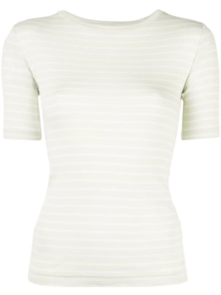 Vince Fitted Striped Top - Green