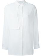 Equipment Overlay Detail Shirt, Women's, Size: Xs, White, Silk