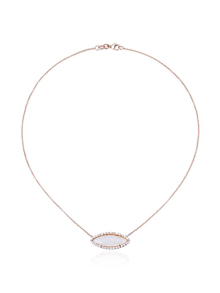 Kimberly Mcdonald Opal & Diamond Pendant Necklace - Metallic