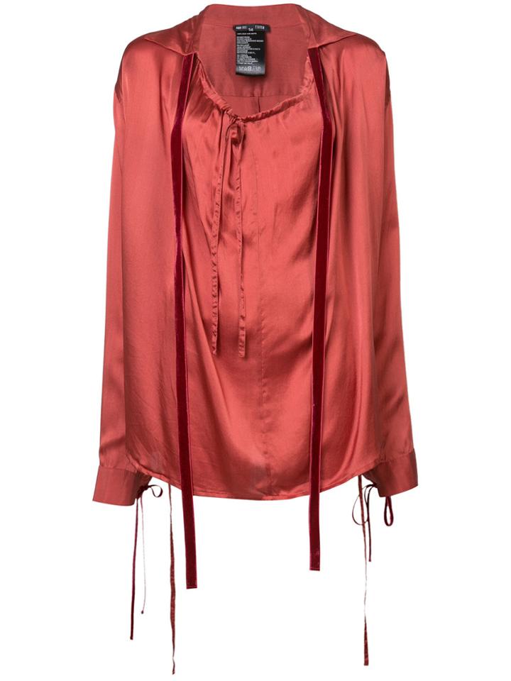 Ann Demeulemeester Oversized Long Sleeve Top - Red