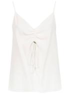 Nk Lace Up Top - White