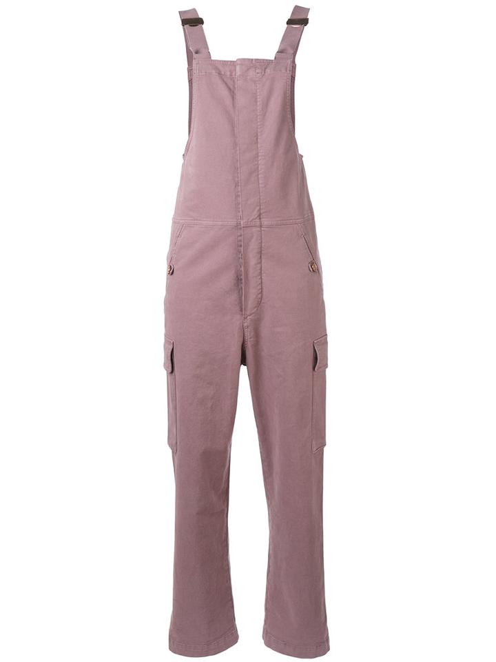 See By Chloé - Casual Jumpsuit - Women - Cotton/spandex/elastane - 38, Pink/purple, Cotton/spandex/elastane