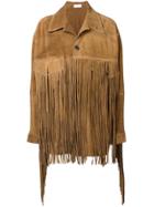 Faith Connexion Fringed Oversized Jacket - Brown