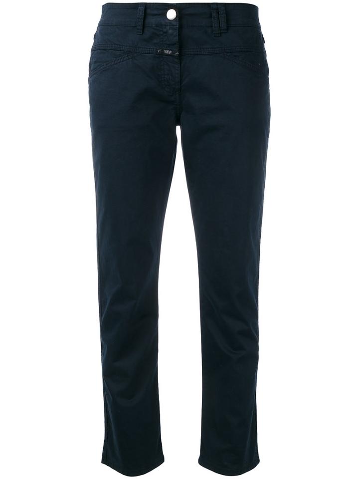 Closed Cropped Chinos, Women's, Size: 46, Blue, Cotton/spandex/elastane