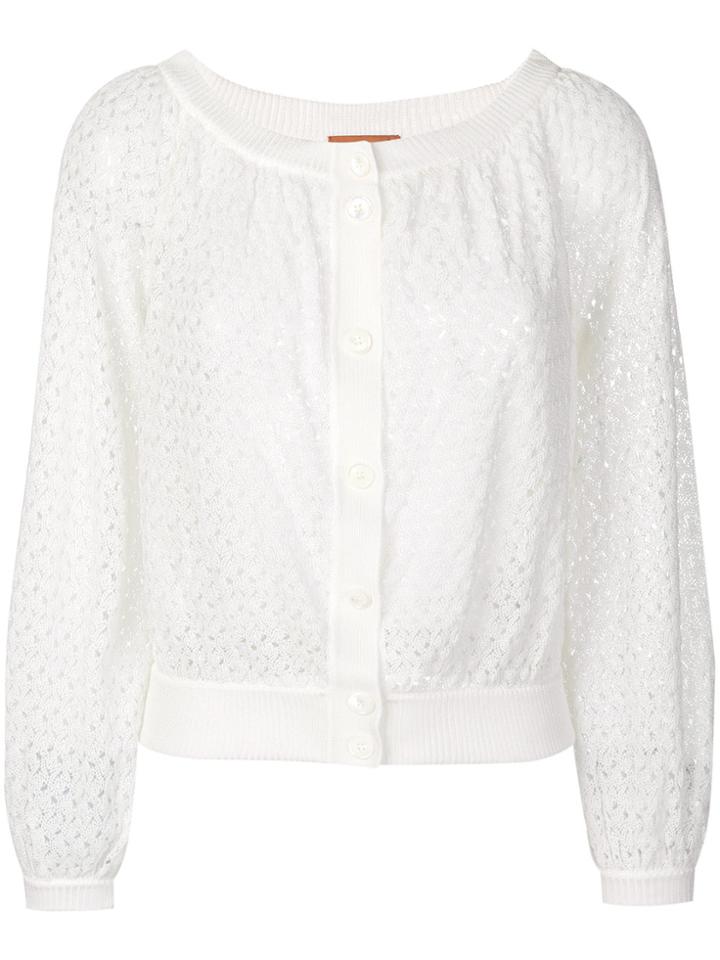 Missoni Floral Cropped Cardigan - White