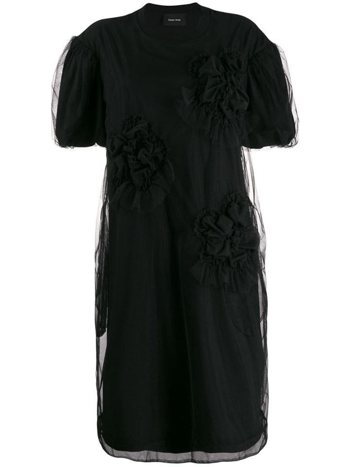 Simone Rocha Ruched-detail T-shirt Dress - Black