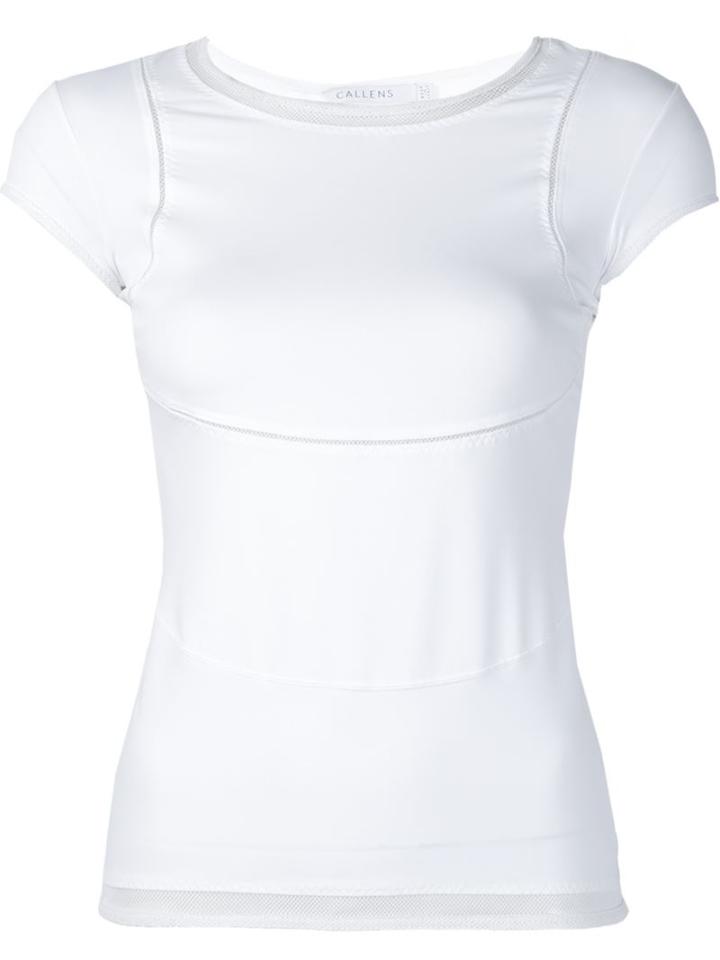 Callens Plain Sport T-shirt, Women's, Size: Medium, White, Polyimide/spandex/elastane