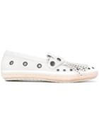 Bottega Veneta Eyelet Fringed Loafers - Grey