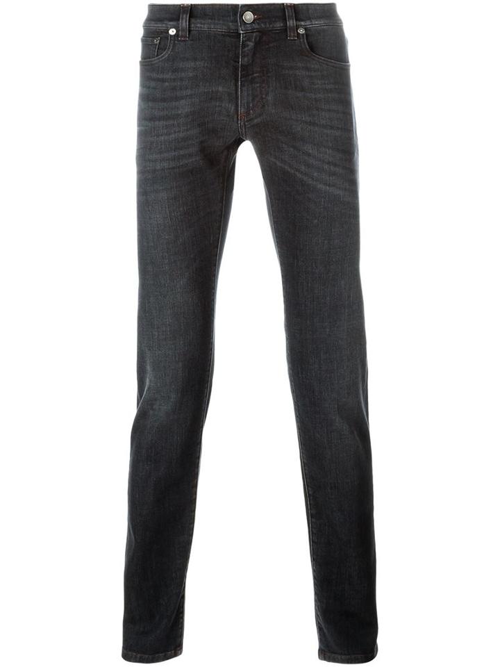 Dolce & Gabbana Classic Slim Jeans, Men's, Size: 44, Black, Cotton/polyester/spandex/elastane
