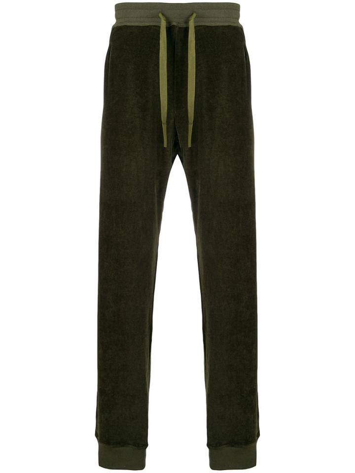 Haider Ackermann Velour Track Pants - Green