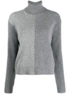 Theory Two Tone Knitted Jumper - Grey