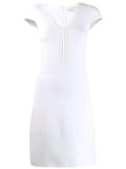 Michael Michael Kors Fitted Short Sleeve Dress - White