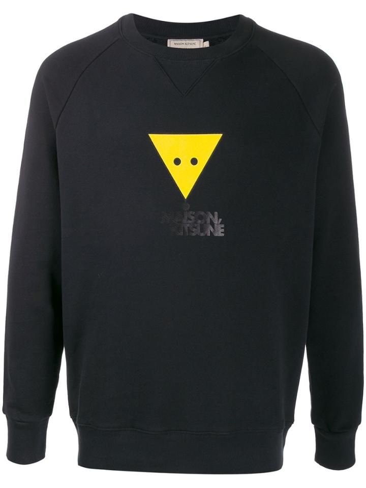Maison Kitsuné Logo Printed Sweatshirt - Black
