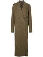 Josh Goot Double Breasted Coat, Women's, Size: Large, Brown, Viscose/wool