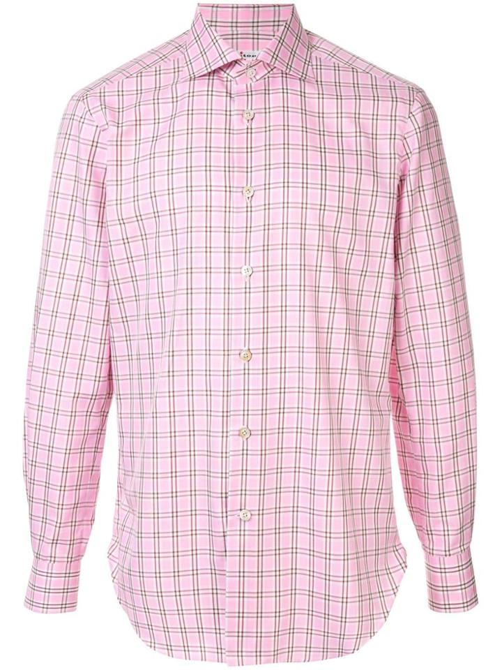 Kiton Checked Pink Shirt