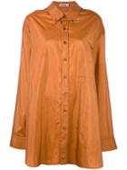 Jil Sander - Claudia Shirt - Women - Silk/polyamide - One Size, Yellow/orange, Silk/polyamide