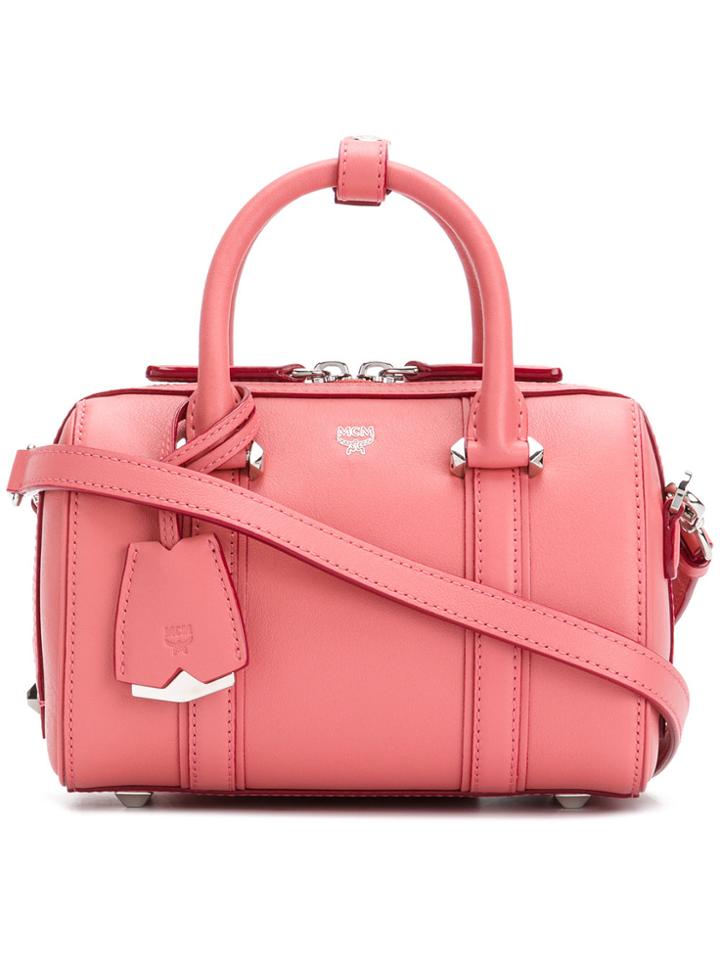 Mcm Essential Boston Tote - Pink & Purple