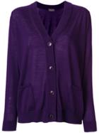 Roberto Collina Loose Fit V-neck Cardigan - Pink & Purple